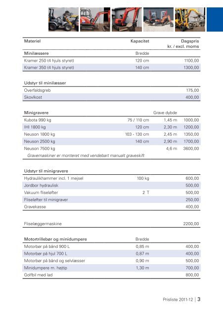 Prisliste 2011/12 www.fmudlejning.dk