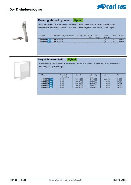 Carl Ras katalog - Carl Ras A/S