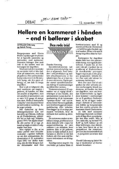 Tossen fra Uni 20.okt 1993-28.nov 93 - Gaderummet