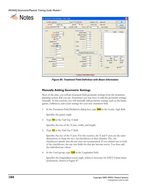 Dosimetrist/Physicist Training Guide - UCSF Radiation Oncology