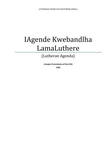 IAgende Kwebandlha LamaLuthere