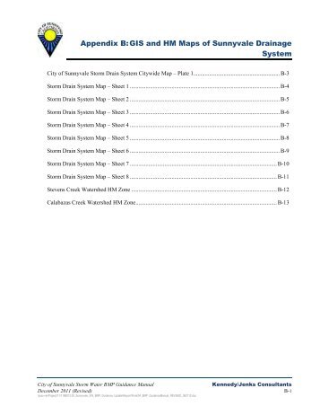 (BMP) Guidance Manual-Appendix B - City of Sunnyvale