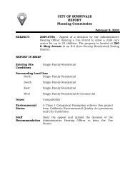 CITY OF SUNNYVALE REPORT Planning Commission