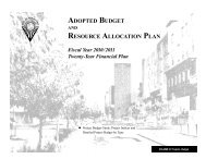 ADOPTED BUDGET RESOURCE ALLOCATION PLAN - City of ...