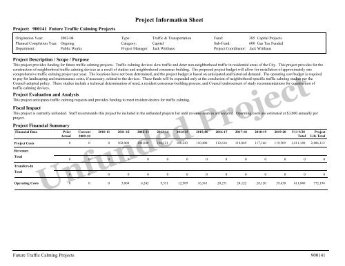 ADOPTED BUDGET RESOURCE ALLOCATION PLAN - City of ...