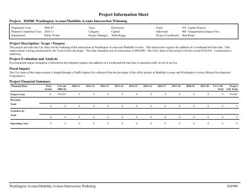 ADOPTED BUDGET RESOURCE ALLOCATION PLAN - City of ...