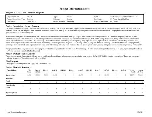 ADOPTED BUDGET RESOURCE ALLOCATION PLAN - City of ...