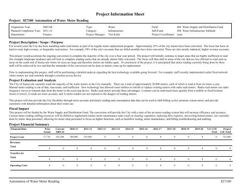 ADOPTED BUDGET RESOURCE ALLOCATION PLAN - City of ...