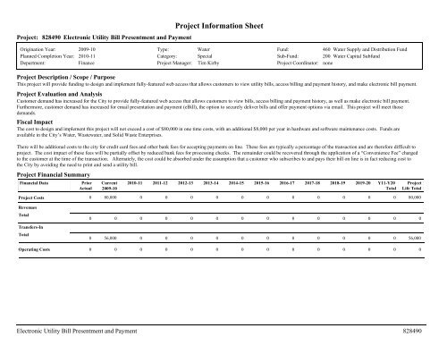 ADOPTED BUDGET RESOURCE ALLOCATION PLAN - City of ...