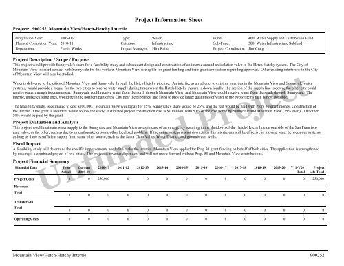 ADOPTED BUDGET RESOURCE ALLOCATION PLAN - City of ...