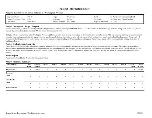 ADOPTED BUDGET RESOURCE ALLOCATION PLAN - City of ...