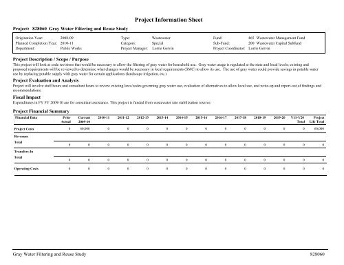 ADOPTED BUDGET RESOURCE ALLOCATION PLAN - City of ...