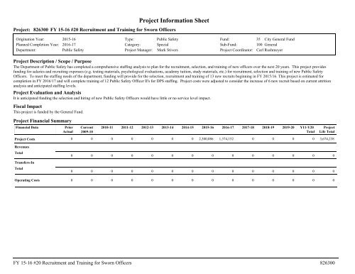 ADOPTED BUDGET RESOURCE ALLOCATION PLAN - City of ...