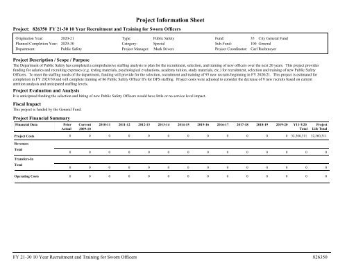 ADOPTED BUDGET RESOURCE ALLOCATION PLAN - City of ...