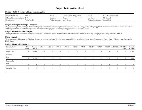 ADOPTED BUDGET RESOURCE ALLOCATION PLAN - City of ...