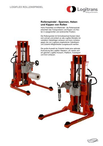 Rollenspindel - Spannen, Heben und Kippen von Rollen ... - Logitrans