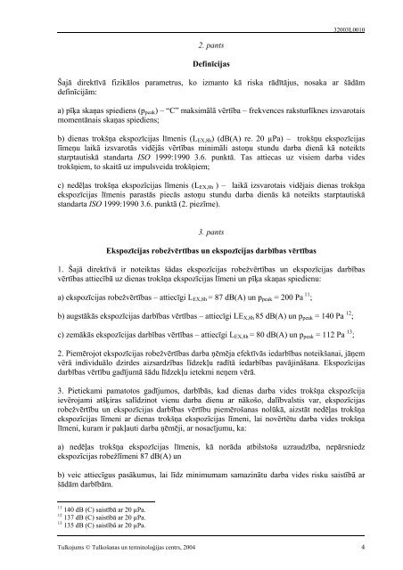 EIROPAS PARLAMENTA UN PADOMES DIREKTĪVA 2003/10/EK ...