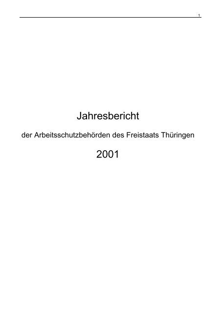 Jahresbericht 2001 - Textteil