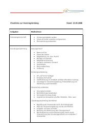 Checkliste zur Vereinsgründung Stand 23.05.2008