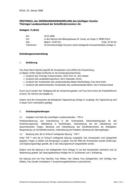 Gründung Protokoll TLSFV.pdf - Thüringer Landesverband der ...