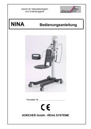 NINA Bedienungsanleitung - Horcher GmbH - Reha Systeme