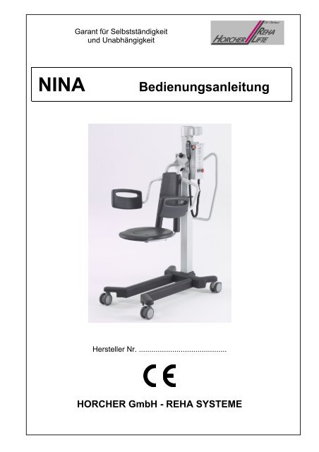 NINA Bedienungsanleitung - Horcher GmbH - Reha Systeme