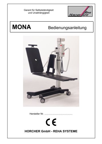 MONA Bedienungsanleitung - Horcher GmbH - Reha Systeme