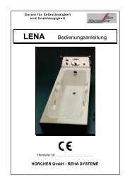 Bedienungsanleitung LENA Rev. 2 - Horcher GmbH - Reha Systeme