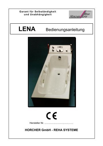 Bedienungsanleitung LENA Rev. 2 - Horcher GmbH - Reha Systeme