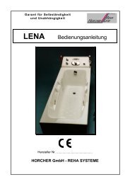Bedienungsanleitung Pflegehubwannen LENA - Horcher GmbH ...