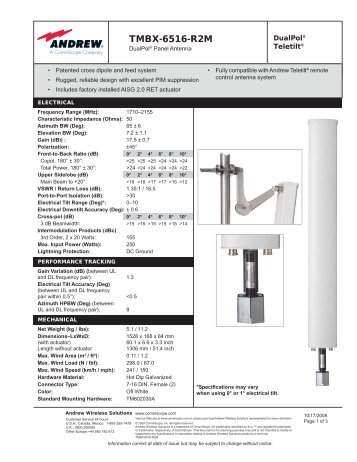 TMBX-6516-R2M Antenna - Launch 3 Telecom