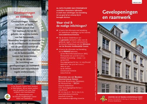 raamwerk - Ruimtelijke Ordening en Stedenbouw in het Brussels ...