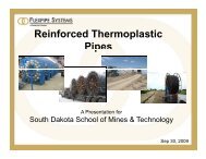 Reinforced Thermoplastic Pipes - South Dakota School of Mines ...