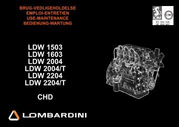Instruktionsbog CHD LDW 1503 - 1603 - 2004 ... - Henrik A Fog A/S