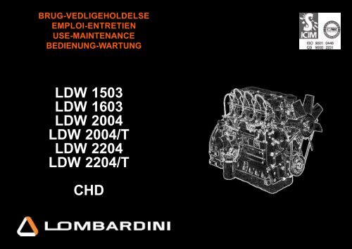 Instruktionsbog CHD LDW 1503 - 1603 - 2004 ... - Henrik A Fog A/S