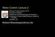 Motor Control: Lecture 2 - OpenWetWare