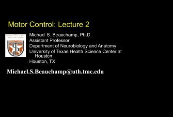 Motor Control: Lecture 2 - OpenWetWare