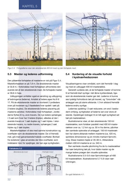 Udbygning af eksisterende 400 kV-masterække ... - Naturstyrelsen