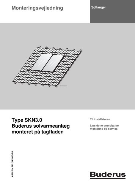 Monteringsvejledning Type SKN3.0 Buderus solvarmeanlæg ...