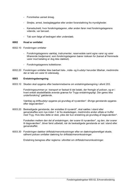Forsikringsbetingelser 655-02 Erhvervsforsikring, juli 2005