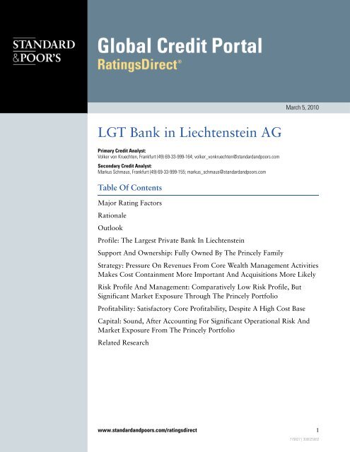 LGT Bank in Liechtenstein AG