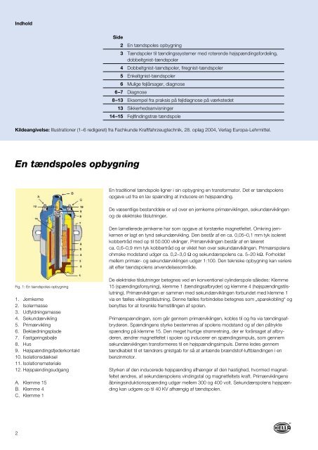 En tændspoles opbygning - Tolerance Data