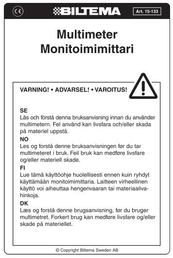 Multimeter Monitoimimittari - Biltema