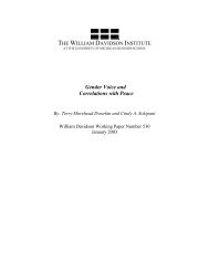 Gender Voice and Correlations with Peace - The William Davidson ...