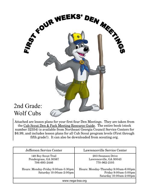 Cub Scout Wolf Advancement Chart