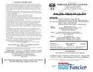 Portage Kennel Club Premium List - Papillon Canada