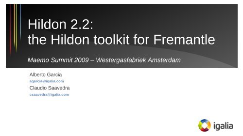 Hildon 2.2: the Hildon toolkit for Fremantle - gnome.org