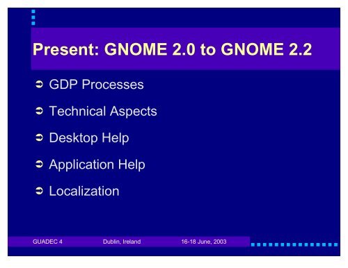 Past, Present, and Future - GNOME Project Listing