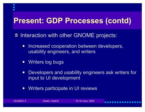 Past, Present, and Future - GNOME Project Listing