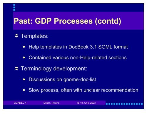 Past, Present, and Future - GNOME Project Listing